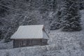 Old wooden chalet in Dolina StrÃâ¦ÃÂ¼yska, Tatra Mountains